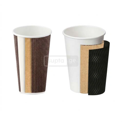 Disposable paper cup triple layered 16oz-460ml (Latte) 1*100pcs